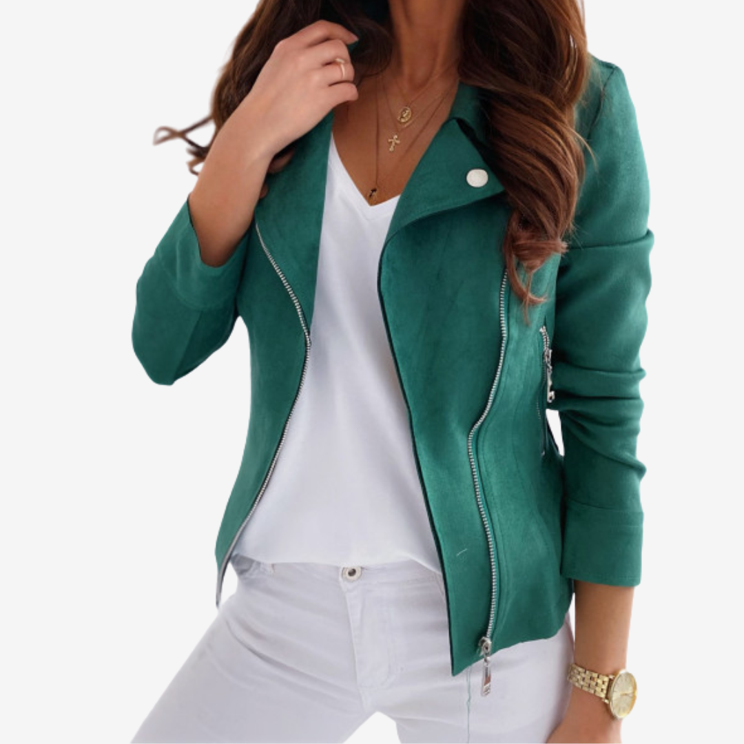 Adoria™ Elegant Leather Jacket