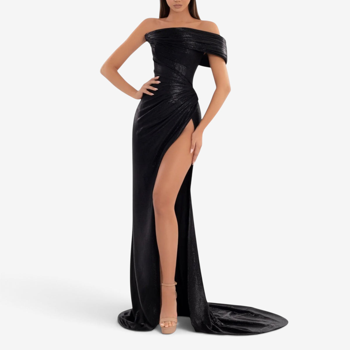 Aurelie™ Off-Shoulder Slit Gown