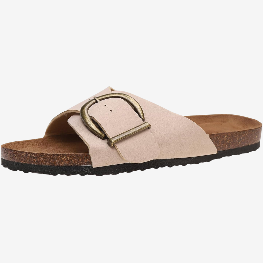 Sabine™ Gold Buckle Sandal