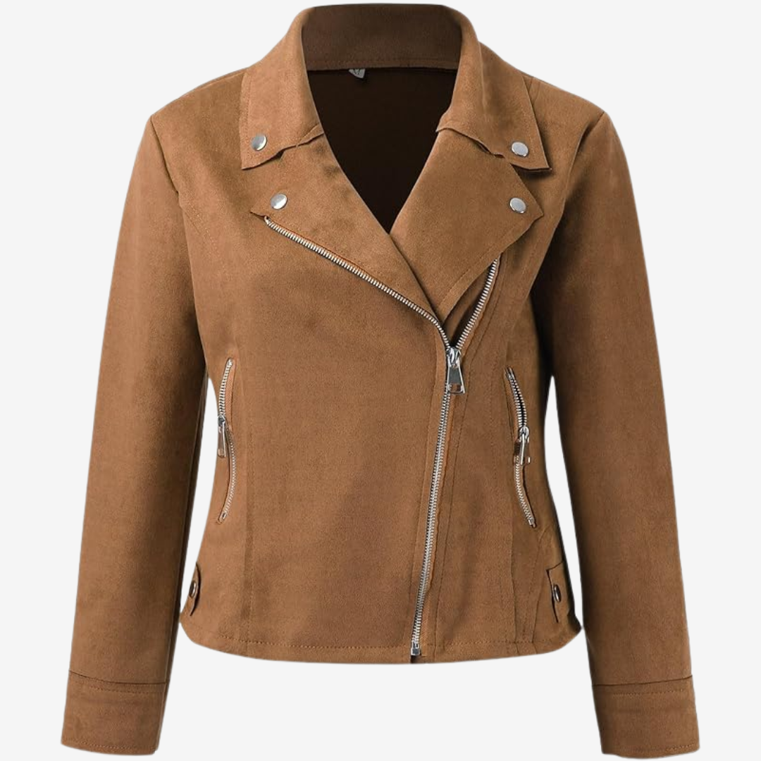 Adoria™ Elegant Leather Jacket
