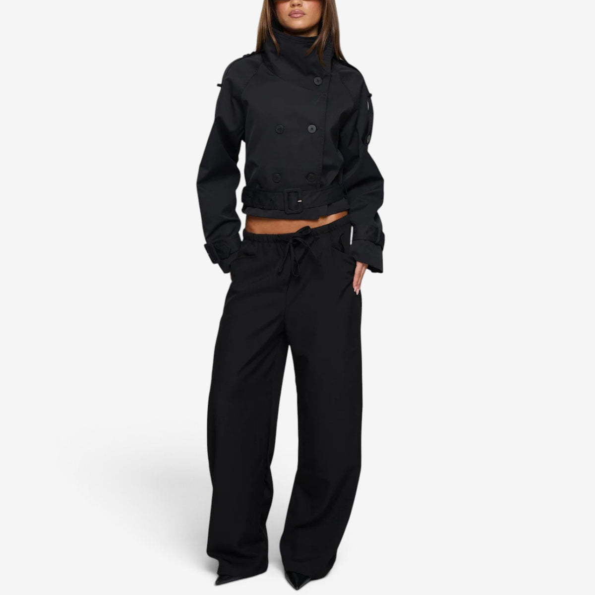 Victorine™ High Collar Cropped Jacket