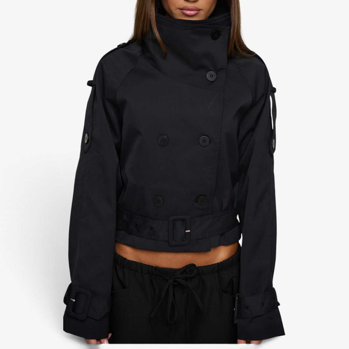 Victorine™ High Collar Cropped Jacket
