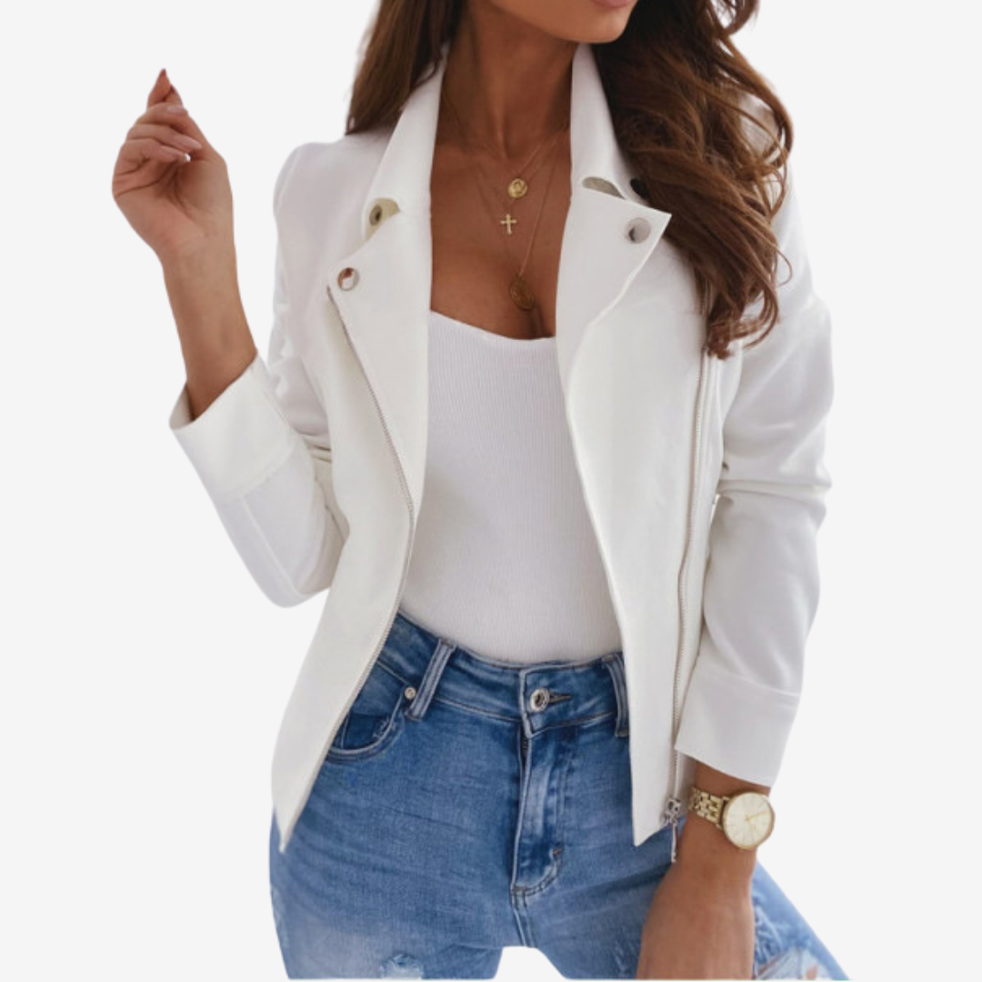 Adoria™ Elegant Leather Jacket