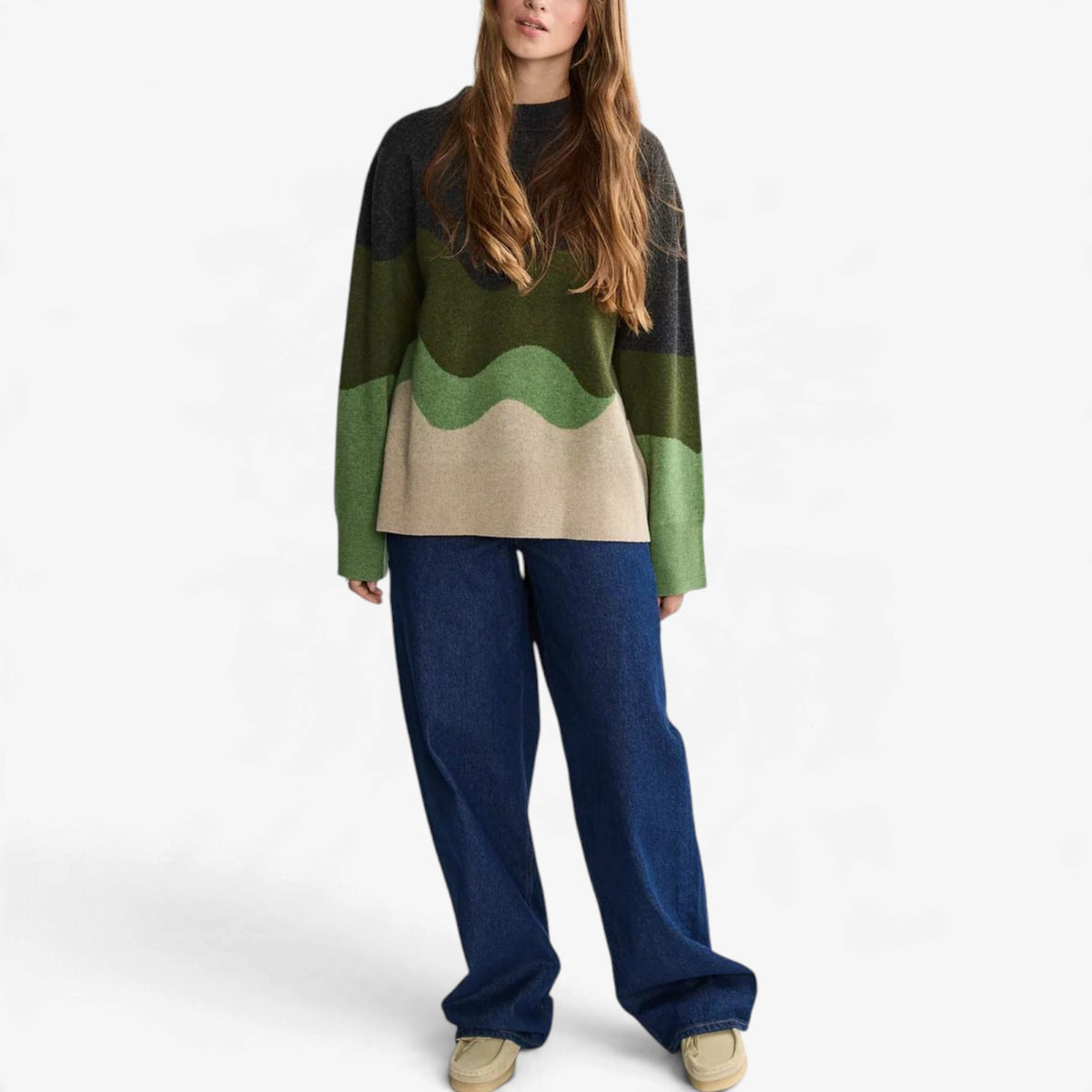 Odessa™ Wave Colorblock Knit Sweater