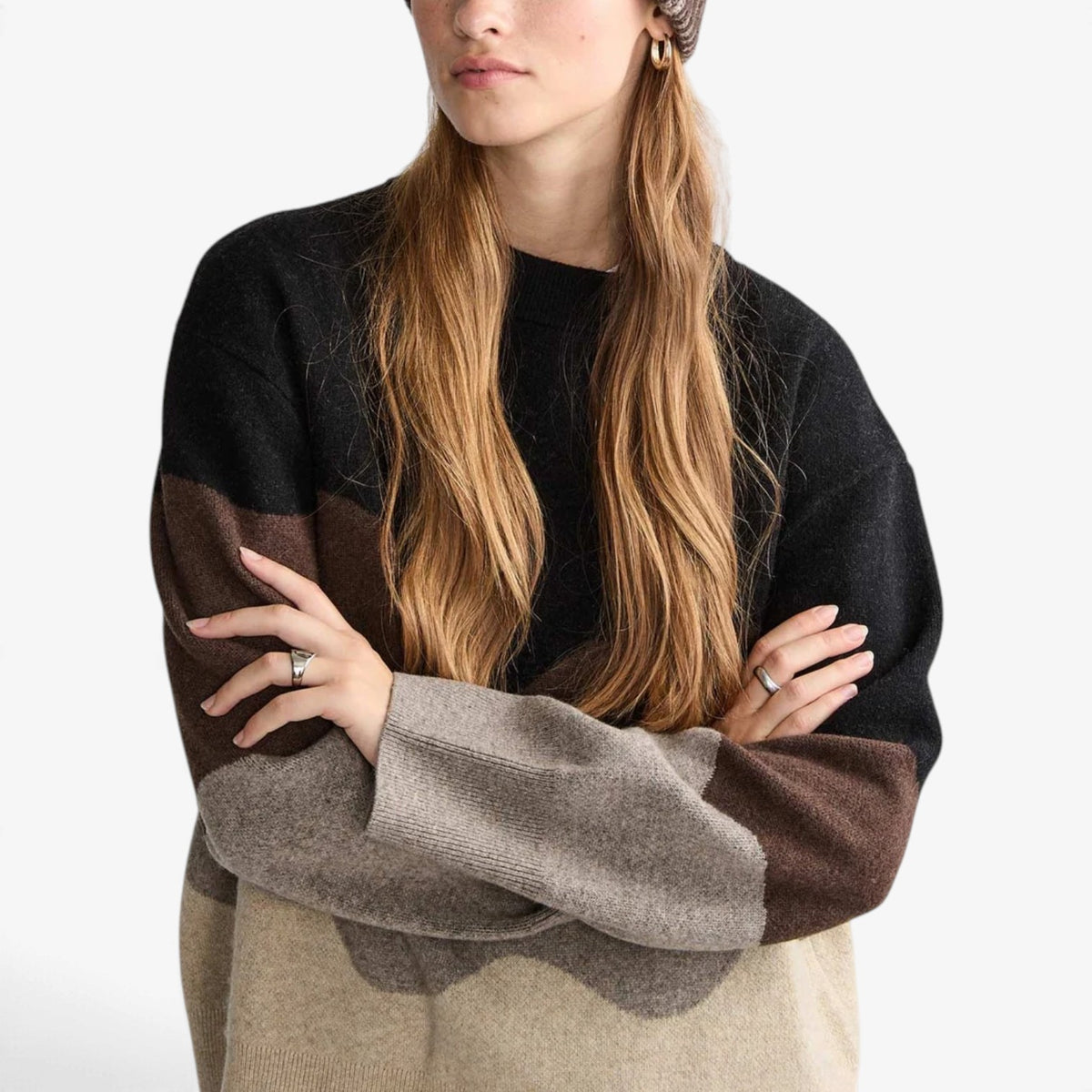 Odessa™ Wave Colorblock Knit Sweater