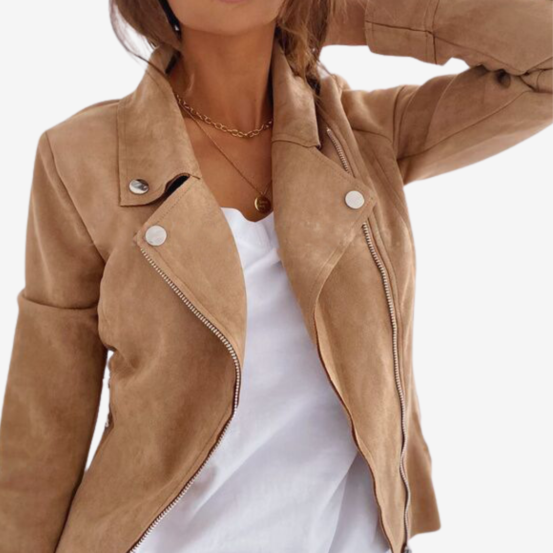 Adoria™ Elegant Leather Jacket