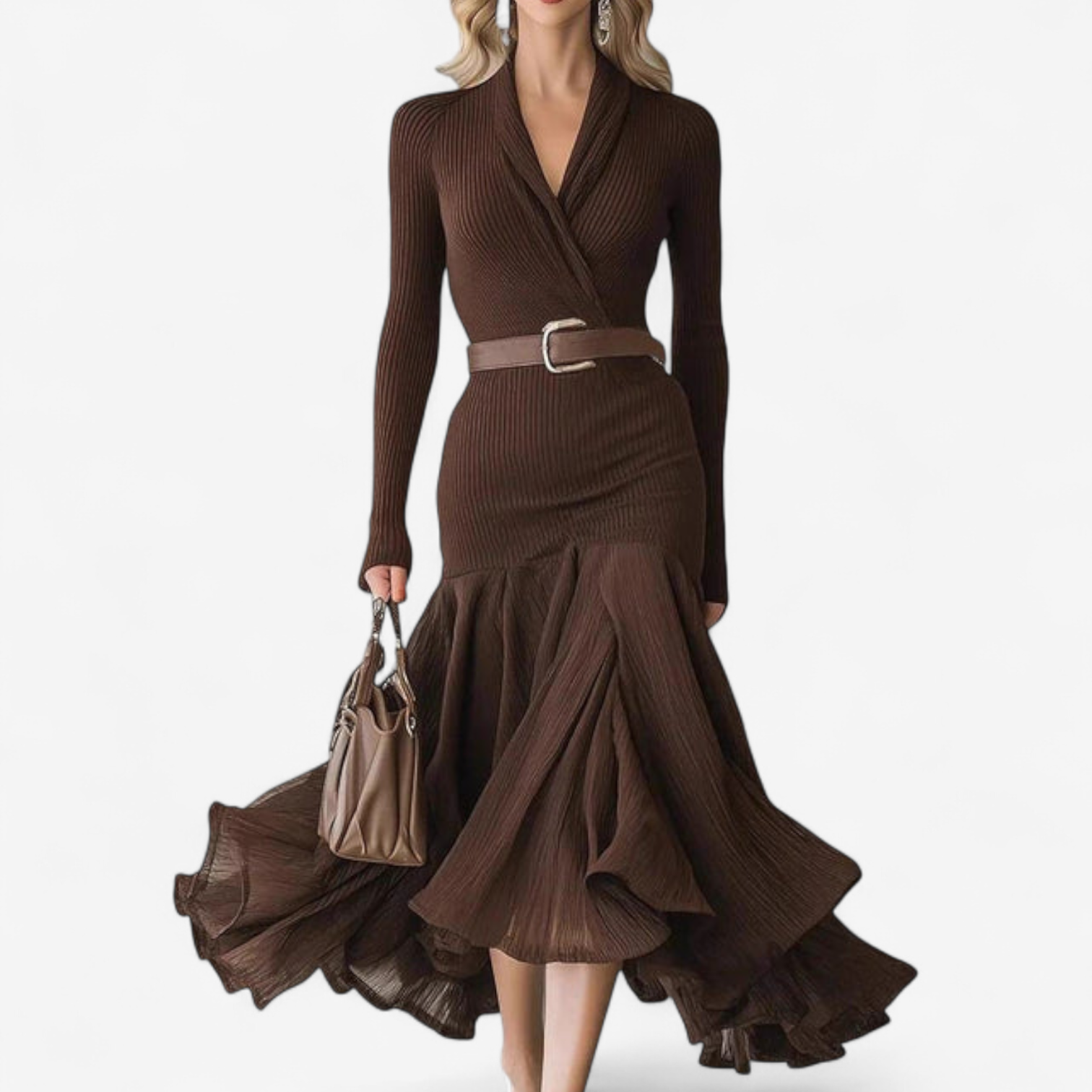 Yasmina™ Elegant Belted Dress