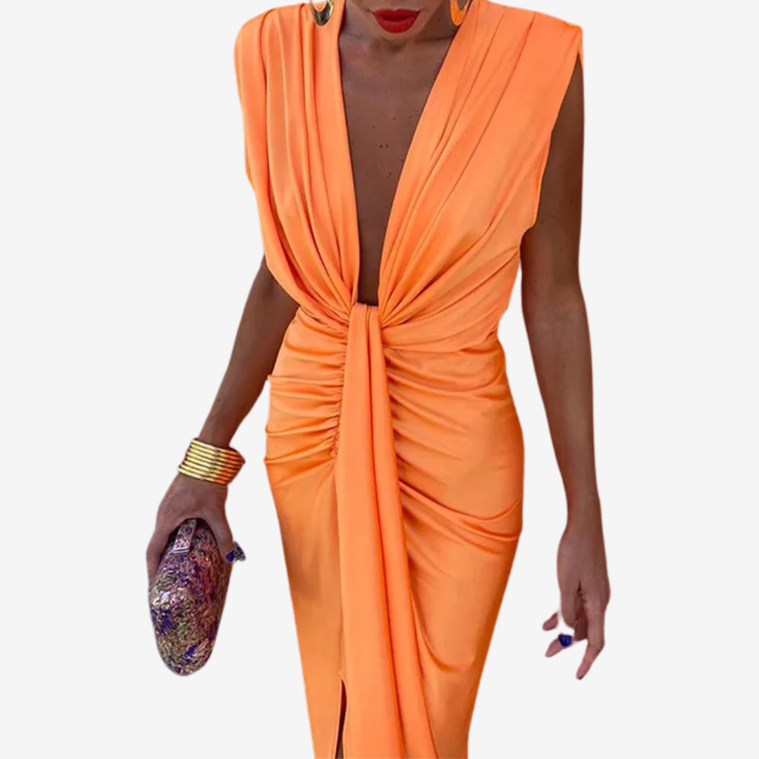 Assia™ Draped Midi Dress
