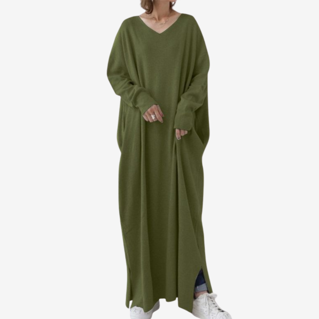 René™ V-Neck Maxi Sweater