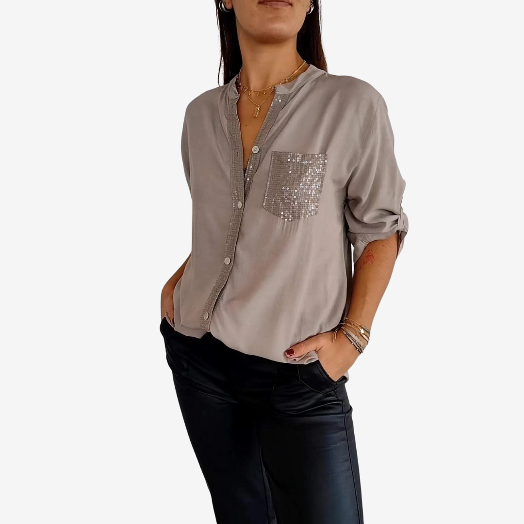 Elyn™ Sequined Pocket Shirt