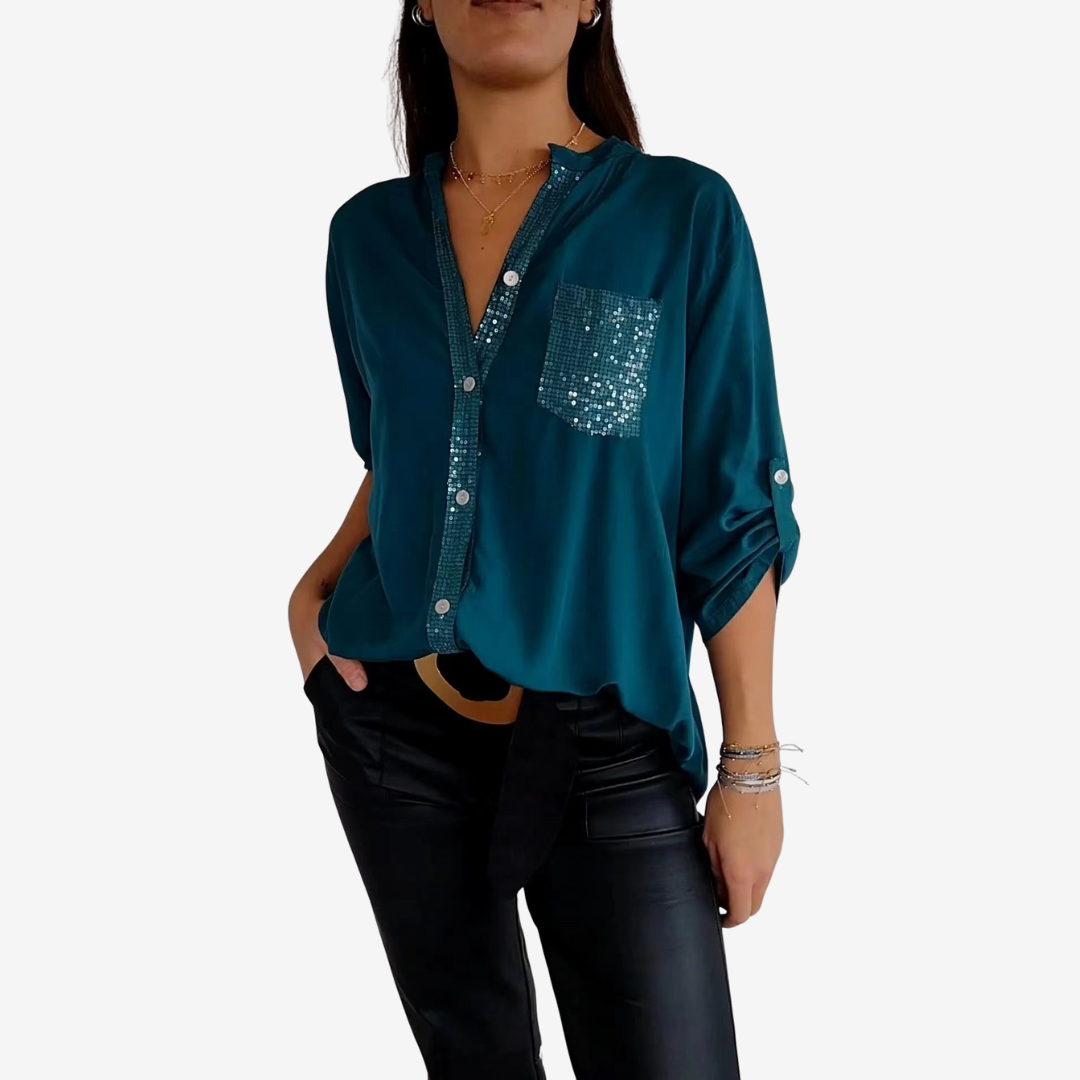 Elyn™ Sequined Pocket Shirt