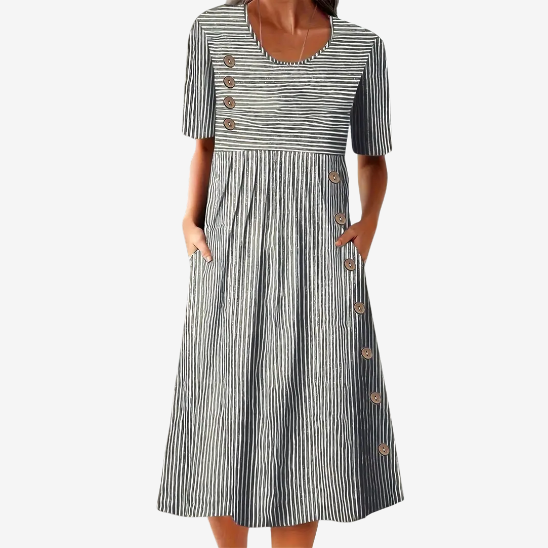 Liora™ Retro Striped Midi