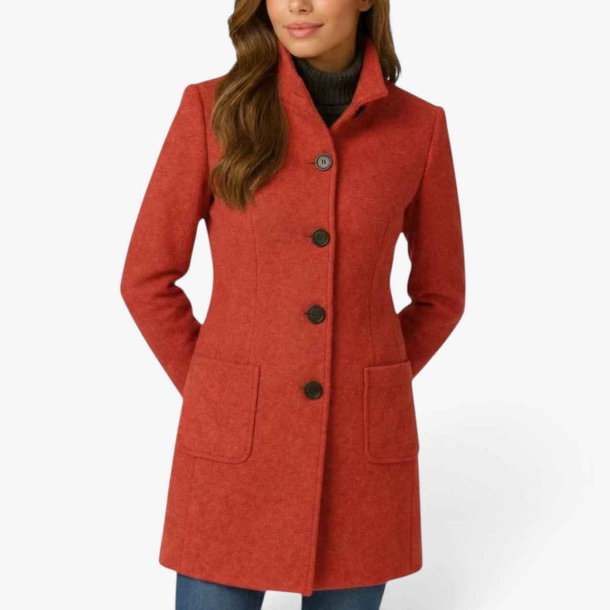 Evangeline™ Tailored Charcoal Overcoat
