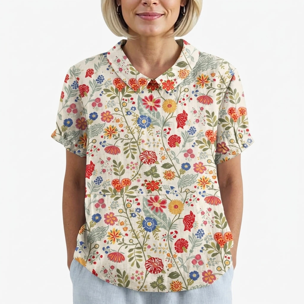 Amélie™ Vintage linen blouse
