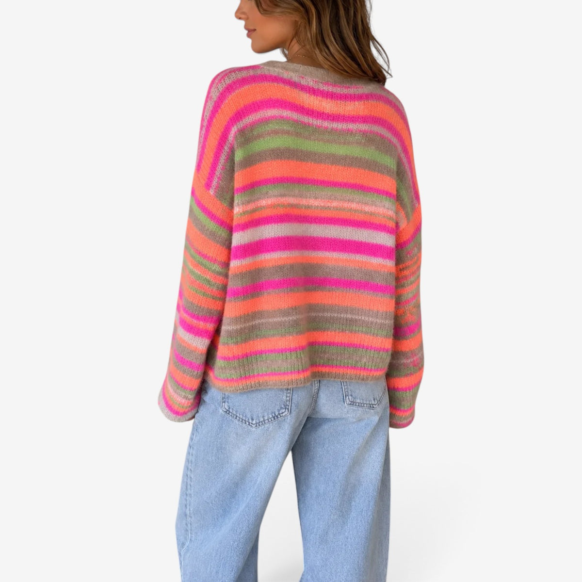 Coralie™ Multicolor Striped Cardigan