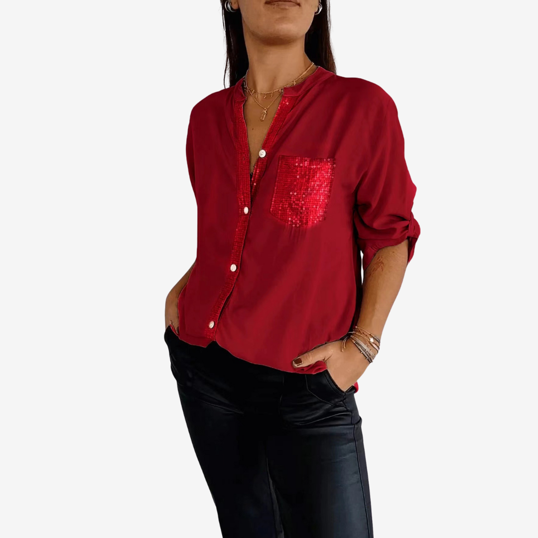 Elyn™ Sequined Pocket Shirt