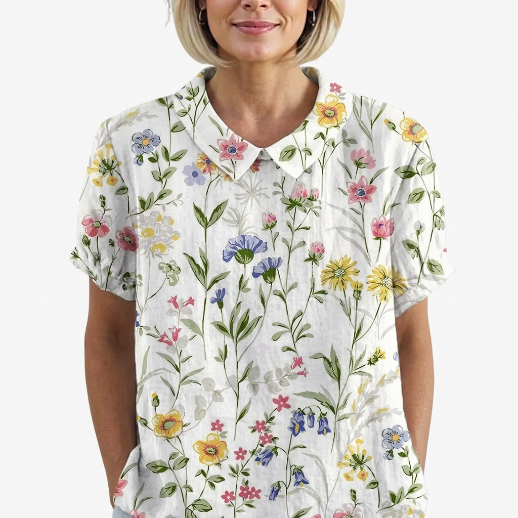 Amélie™ Vintage linen blouse