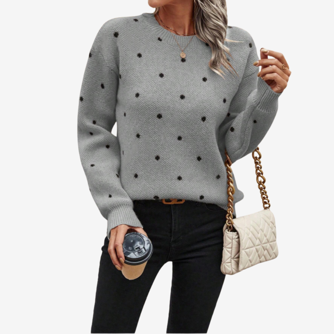 Aveline™ Elegant Polka Dot Sweater