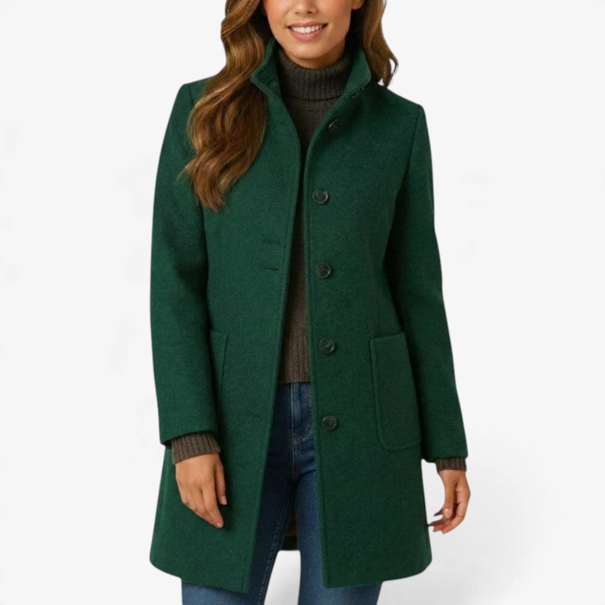 Evangeline™ Tailored Charcoal Overcoat