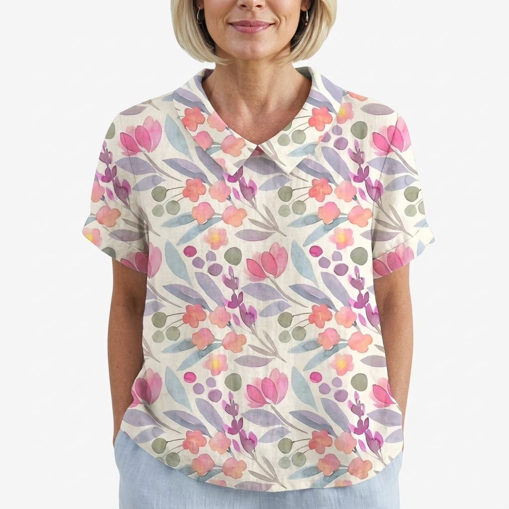 Amélie™ Vintage linen blouse