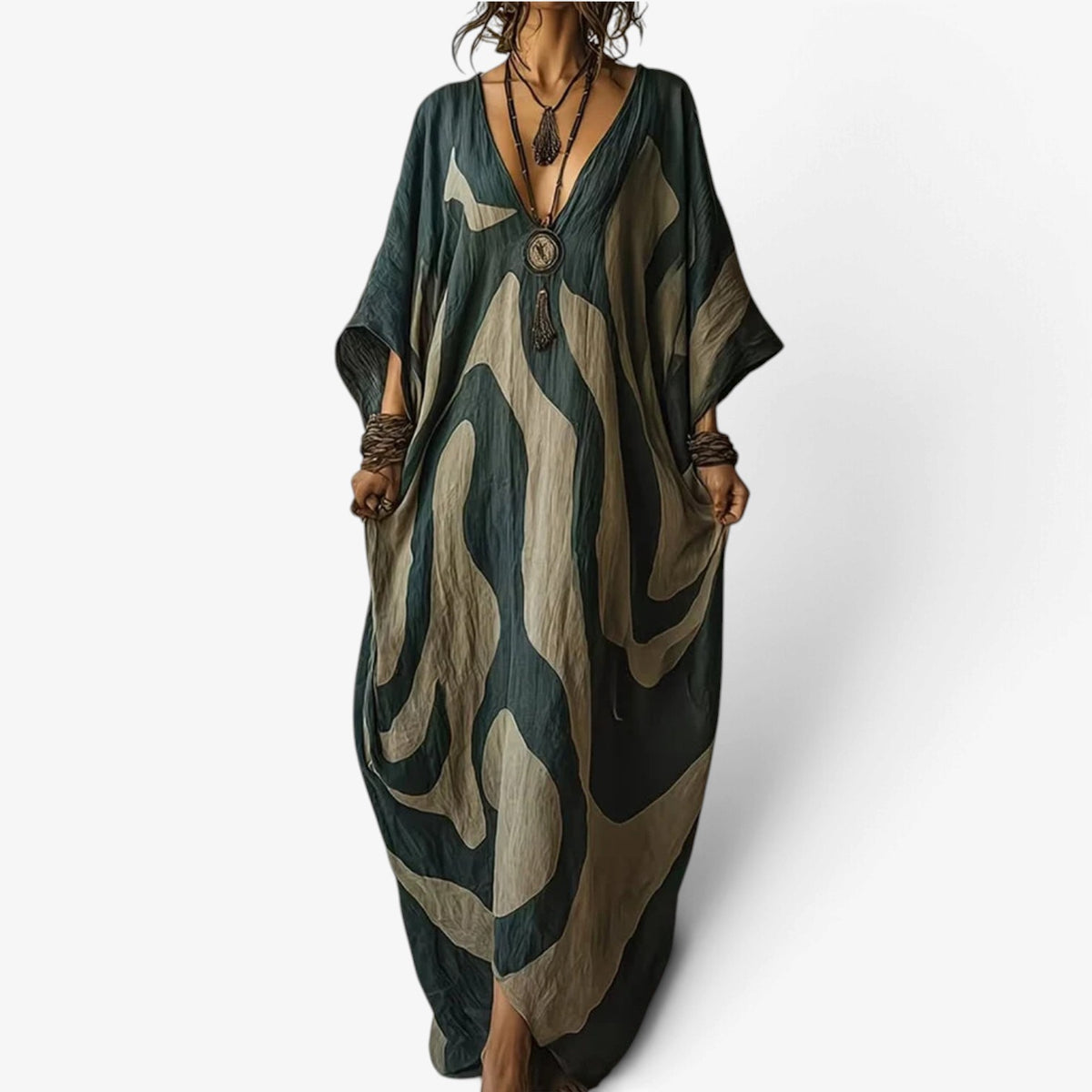 Sylvie™ Abstract Print Maxi Dress