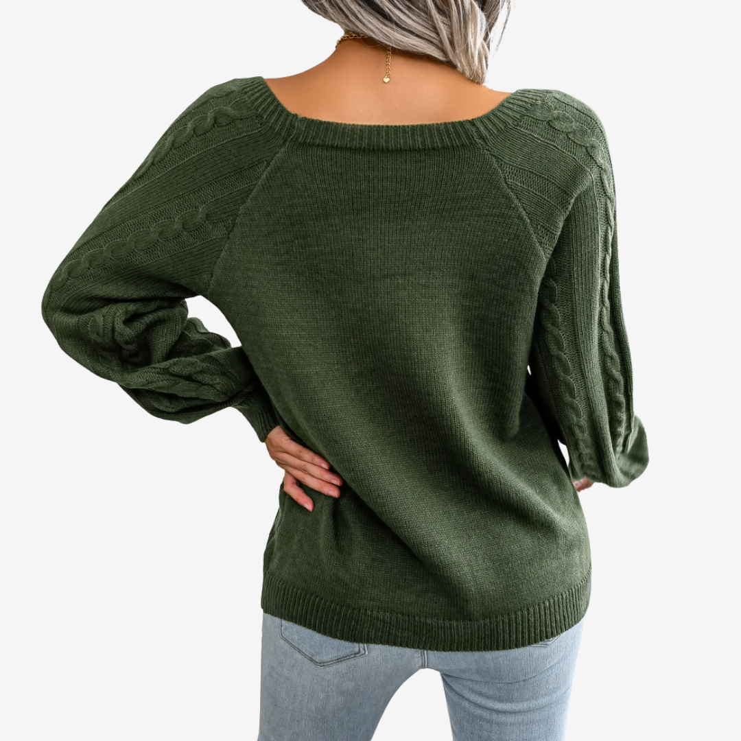 Meli™ Decorative Button Sweater