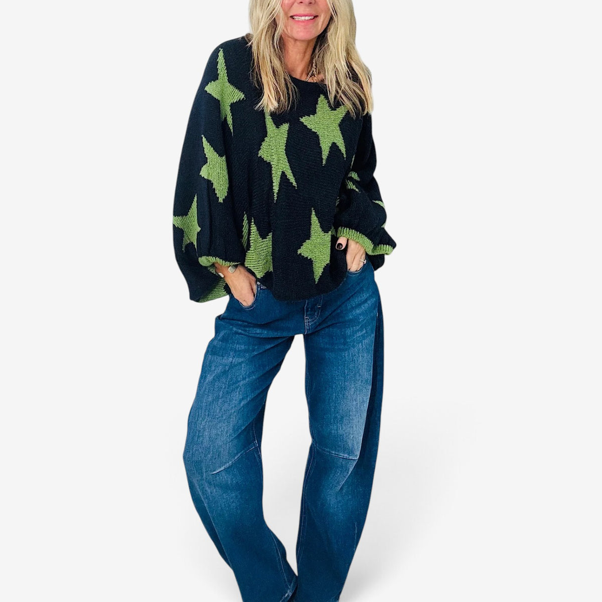 Stella™ Oversized Star Knit Sweater