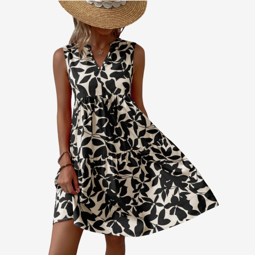 Séraphine™ Midi with Leafy Patterns