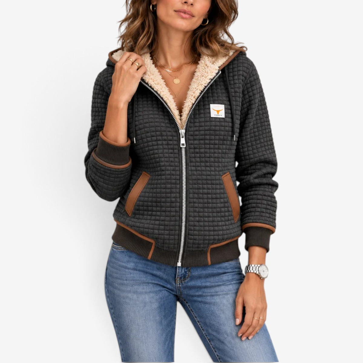 Clemence™ Hooded Teddy-Lined Jacket