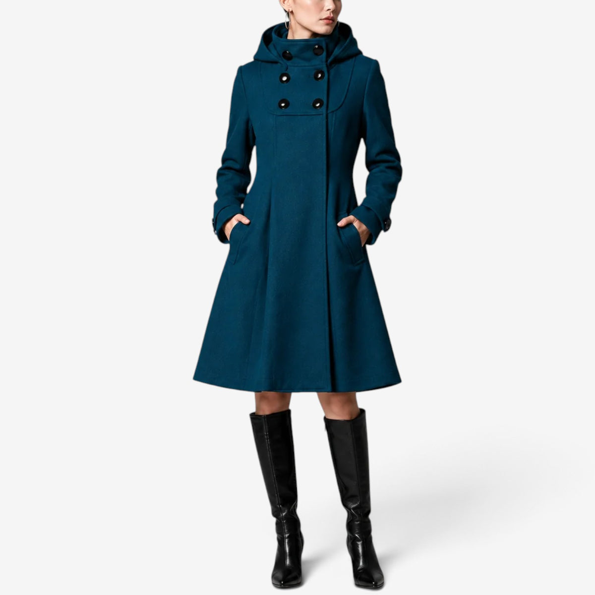 Beatrix™ Hooded Double-Breasted Coat
