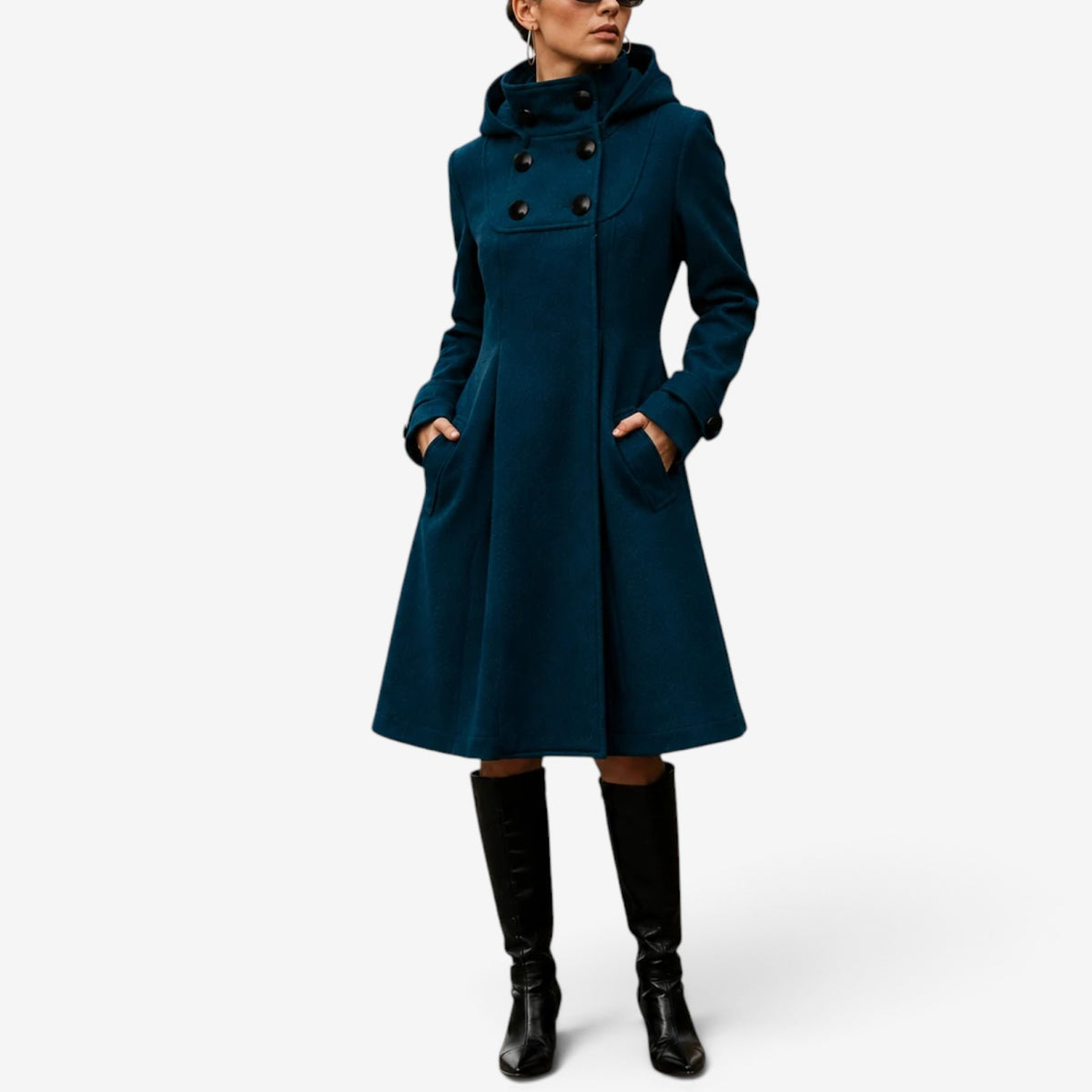 Beatrix™ Hooded Double-Breasted Coat
