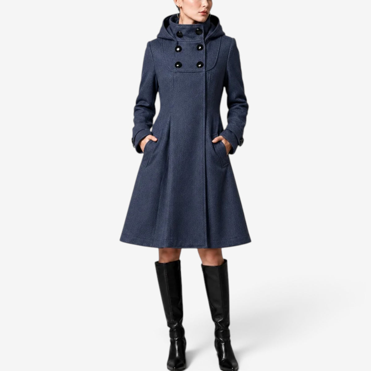 Beatrix™ Hooded Double-Breasted Coat