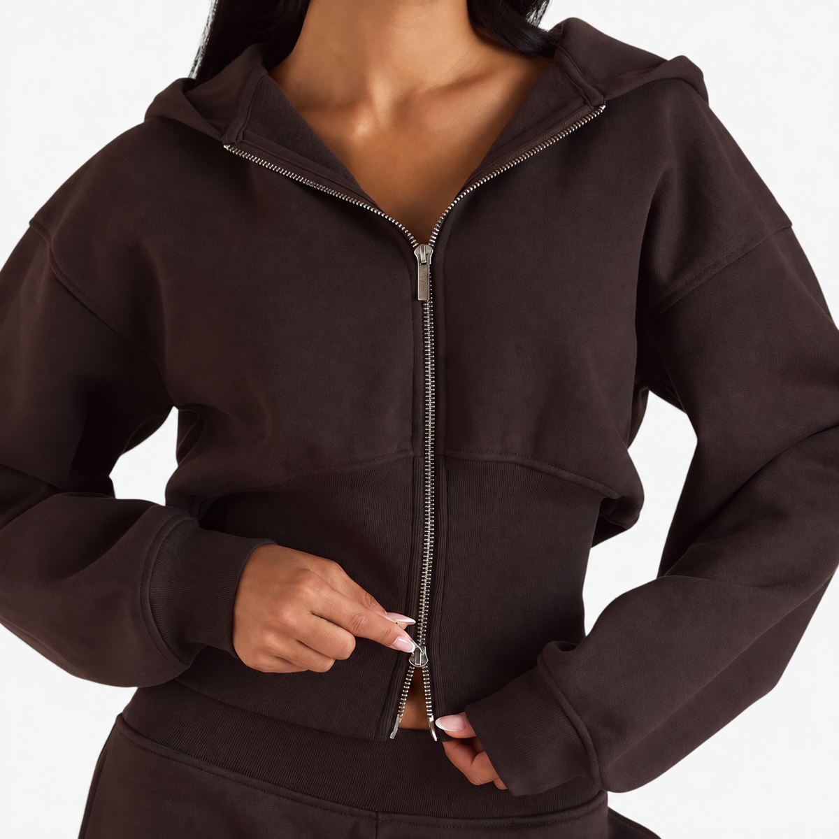 Mirella™ Corset Waist Zip Hoodie