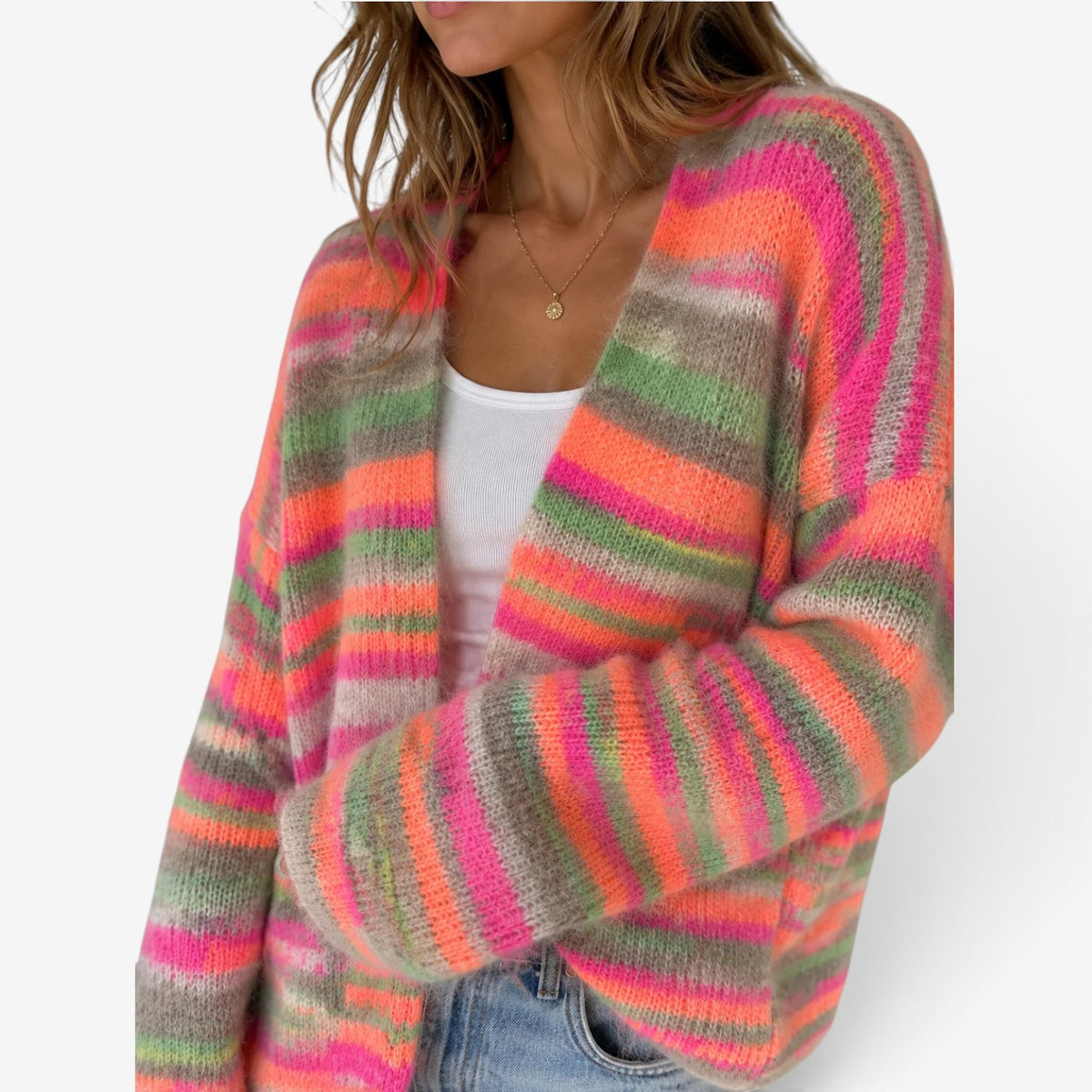 Coralie™ Multicolor Striped Cardigan
