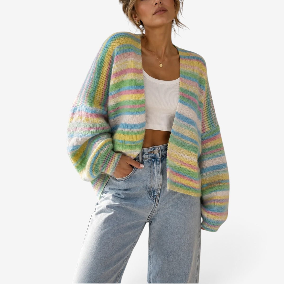 Coralie™ Multicolor Striped Cardigan