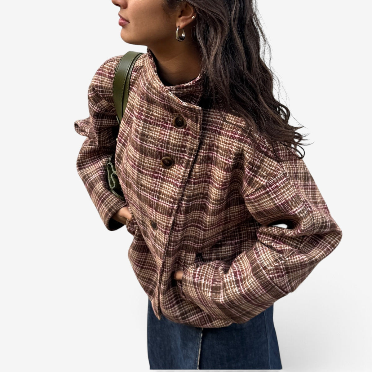 Marianne™ Cropped Plaid Jacket
