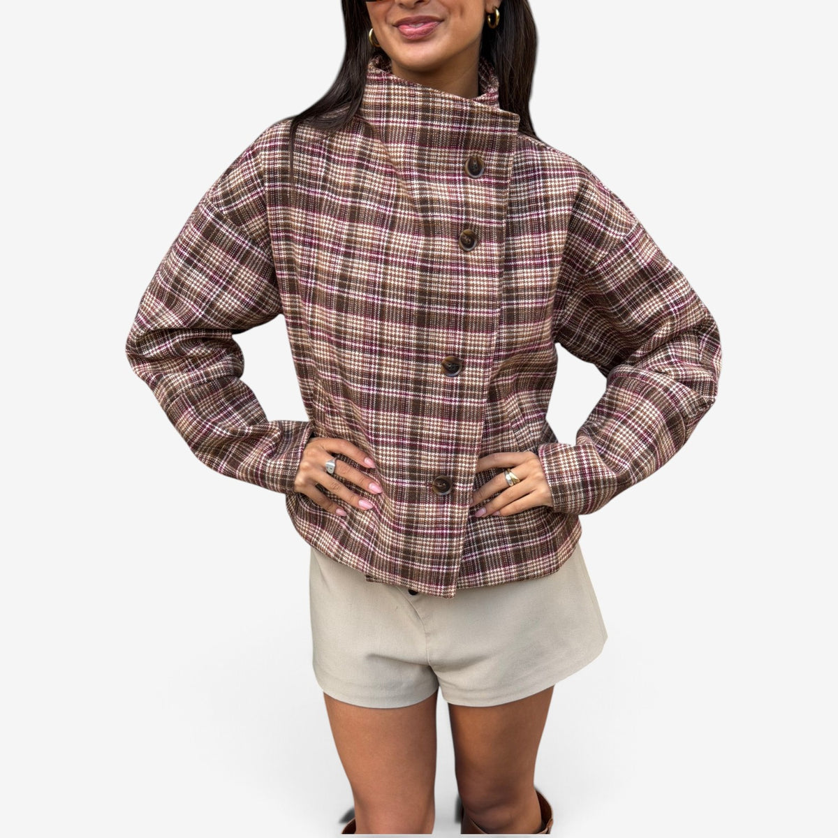 Marianne™ Cropped Plaid Jacket