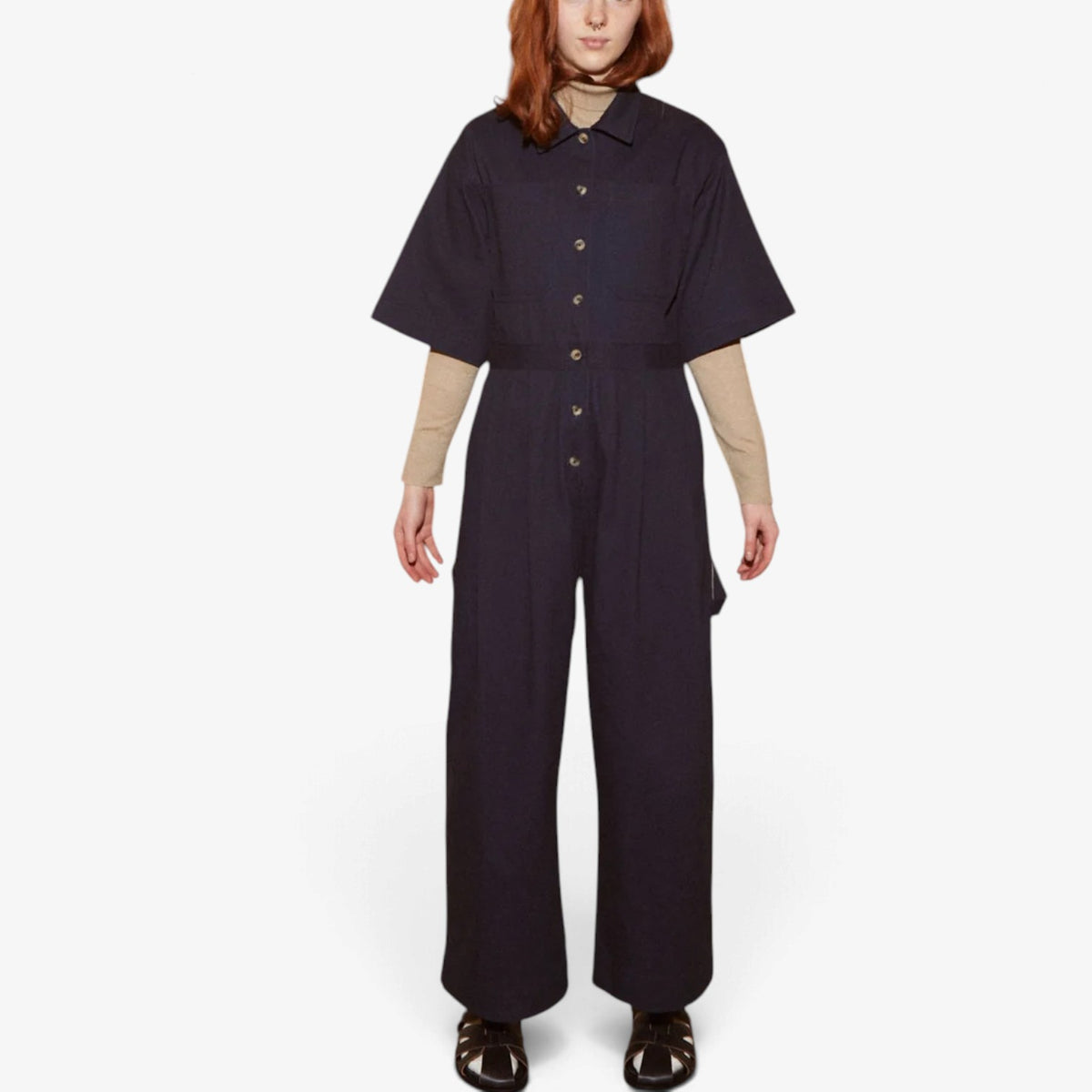 Estelle™ Button-Front Utility Jumpsuit