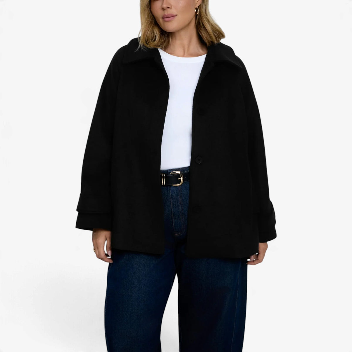 Aurelia™ Oversized Wool-Blend Cape Coat
