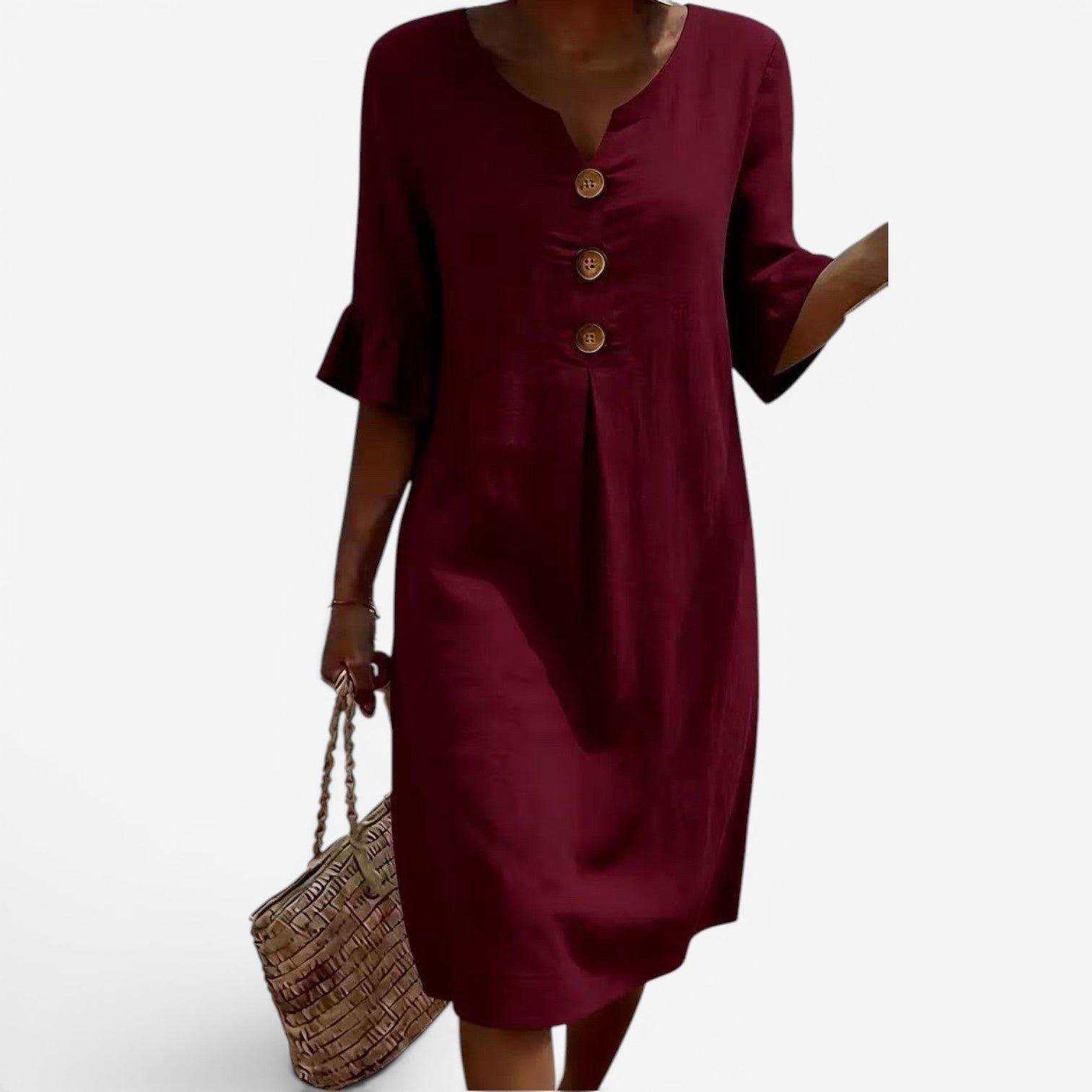Adelaine™ Midi dress with buttons