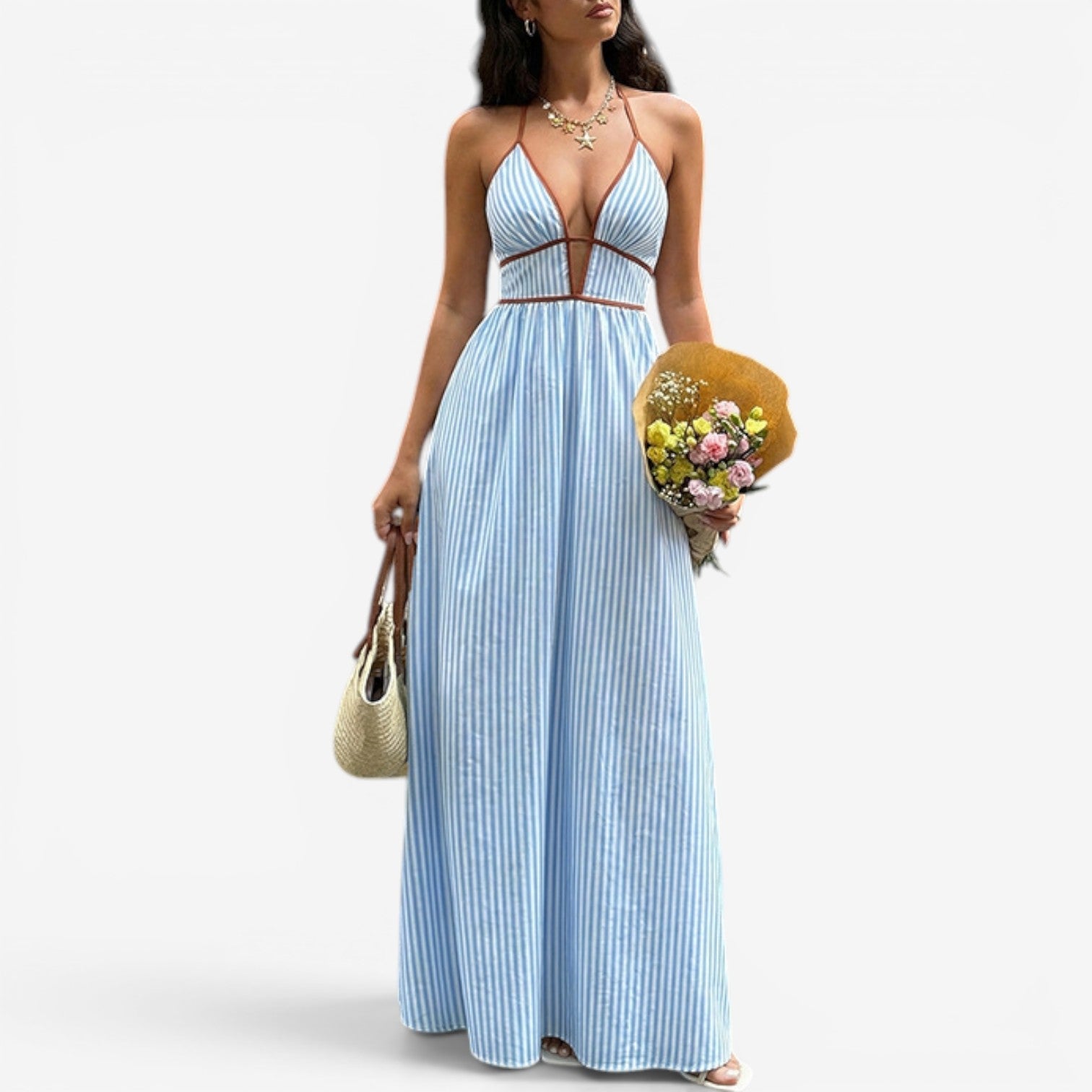Maureen™ Long striped dress