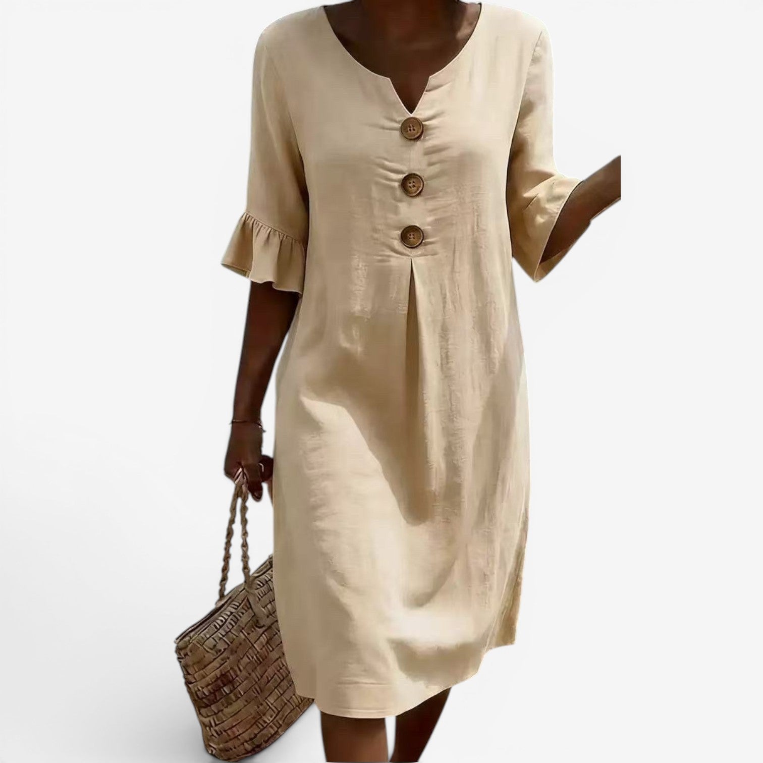 Adelaine™ Midi dress with buttons