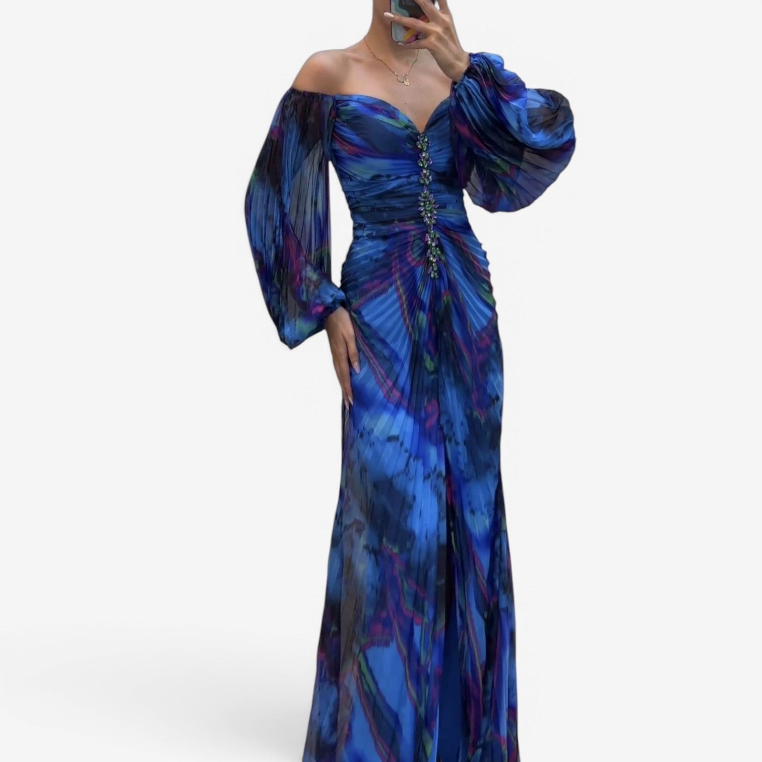 Lorei™ Long printed dress