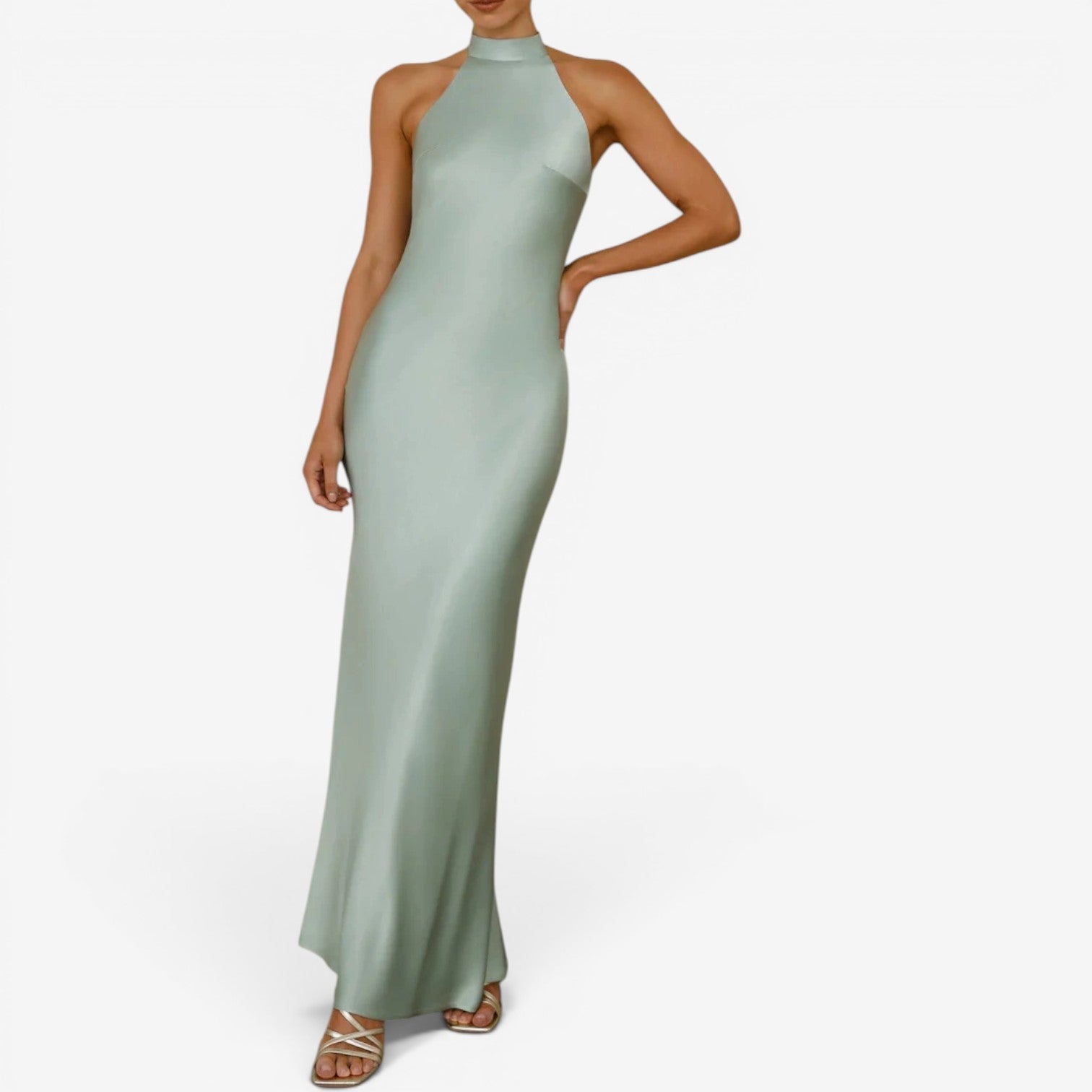 Veya™ Long satin dress