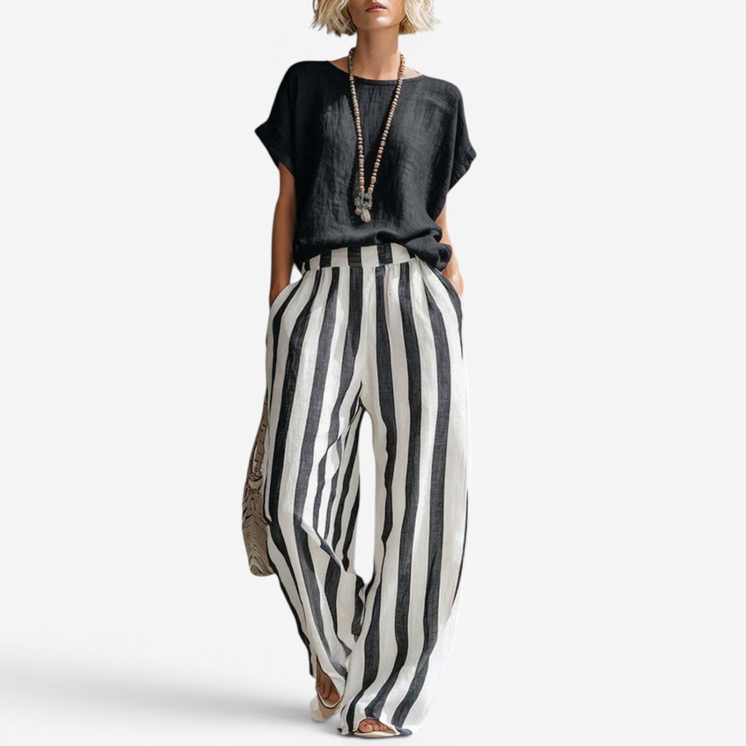 Charice™ Striped Linen Two-Piece Set