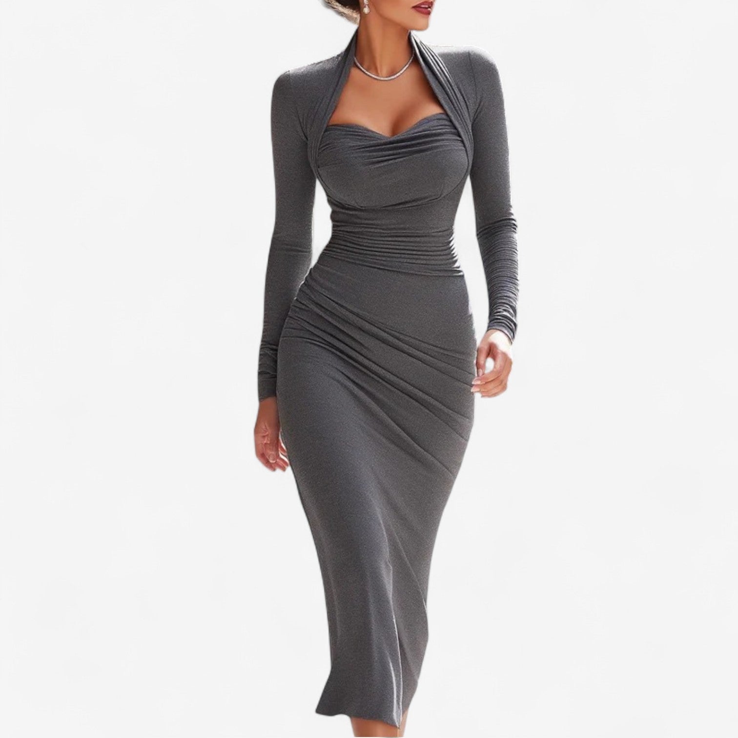 Raphaële™ Long Fitted Dress