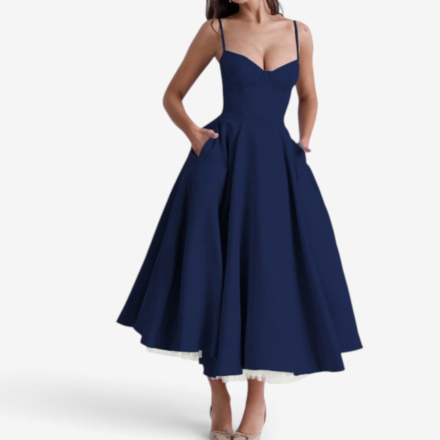 Lalaine™ Midi dress with straps