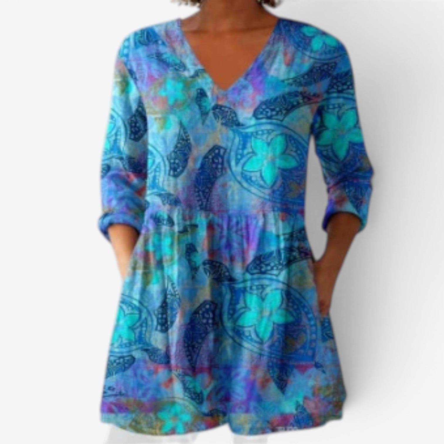 Saundy™ Short tunic dress