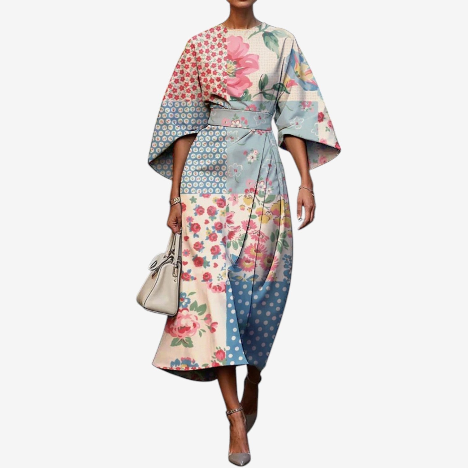 Zaquia™ Printed midi dress