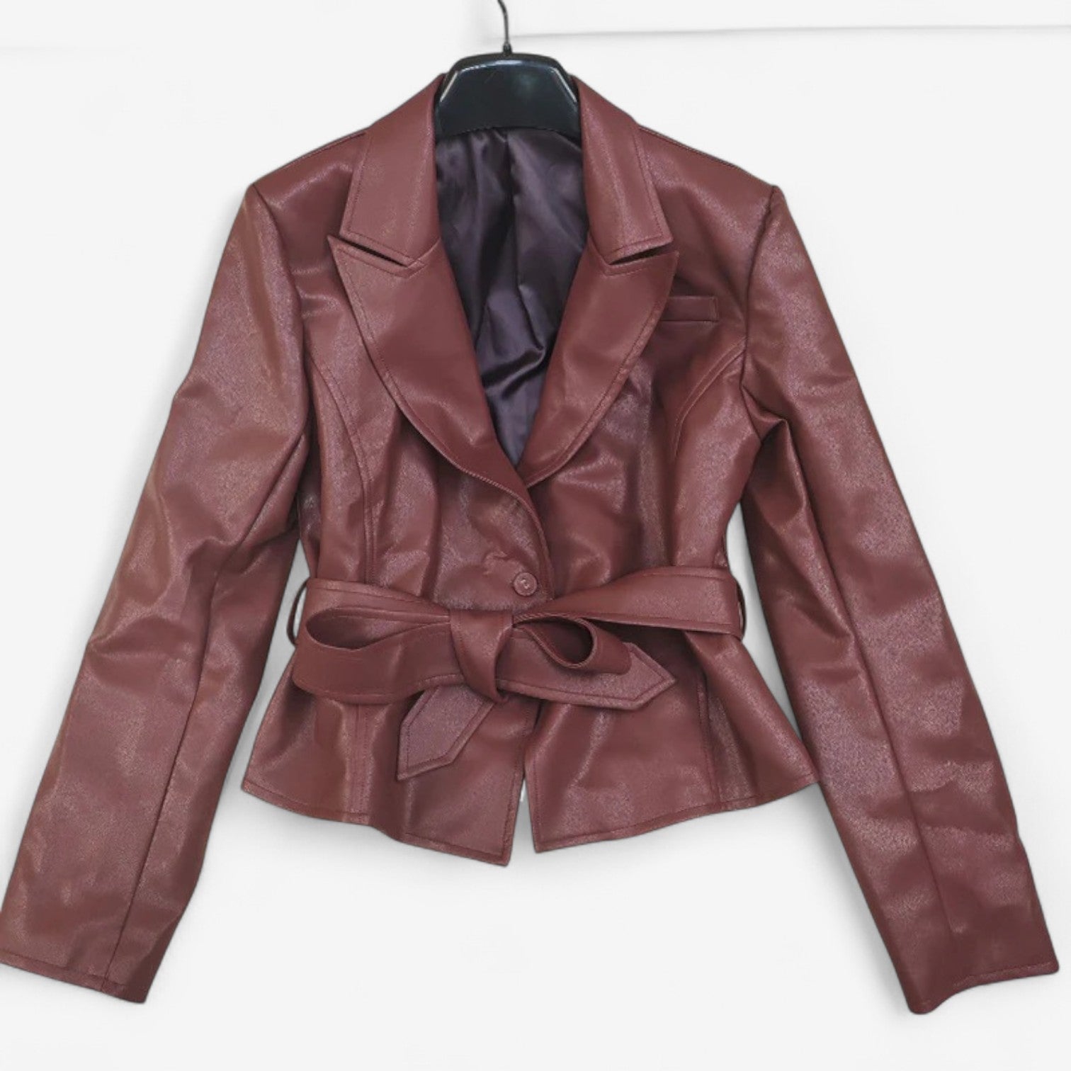 Fabienne™ Leather Jacket with Belt